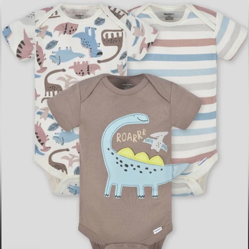 Gerber Dinosaur Newborn Onesies